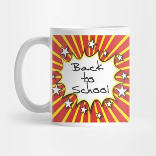 Back to School Red and Yellow Burst Mug